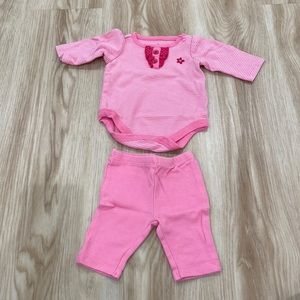 Small wonders NB pink set